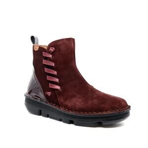 NEW ONFOOT women's touch ribbon boot in bordo
